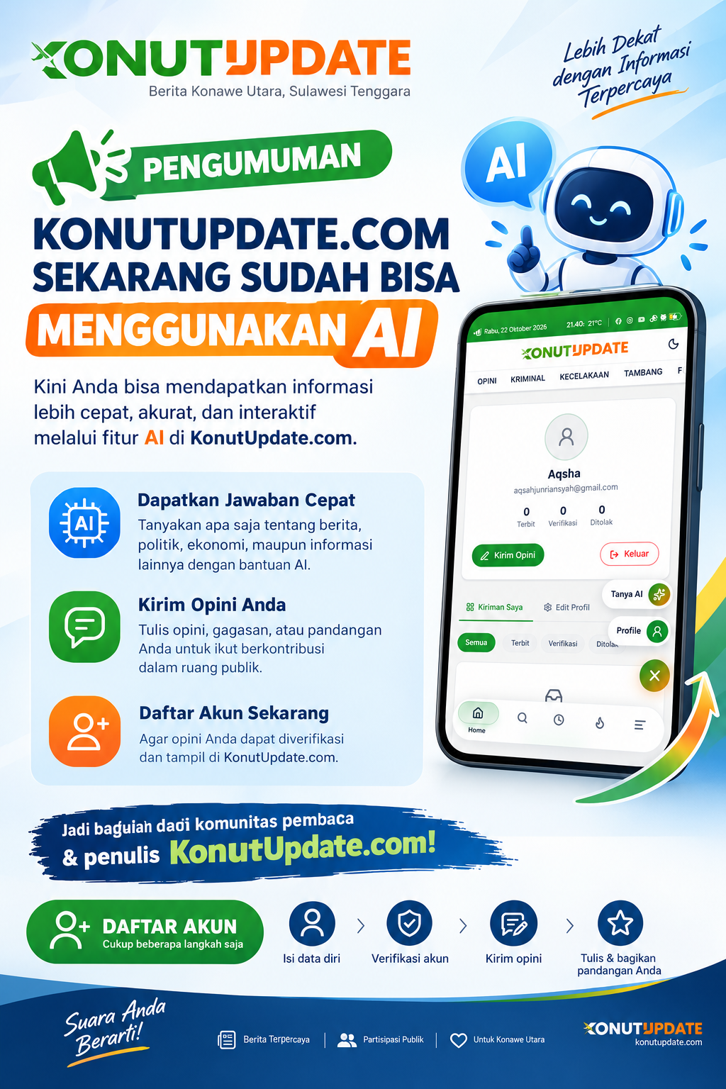 Poster Promosi KonutUpdate Berbasis AI