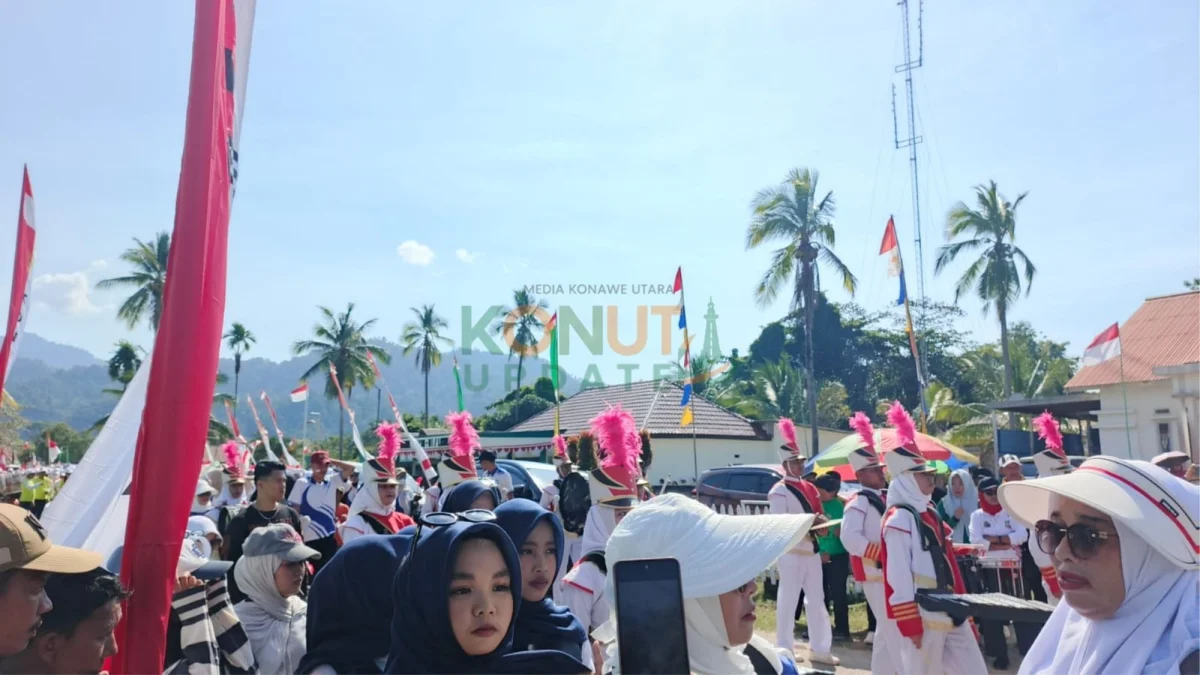 Barisan Devile Meriahkan Pembukaan Pekan Olahraga dan Seni Konawe Utara di Lapangan Basule