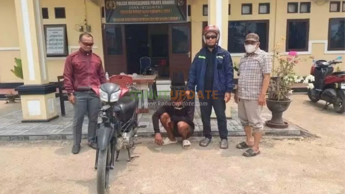Kurang dari 24 Jam, Terduga Pelaku Pencurian Motor Petani di Konawe Diamankan