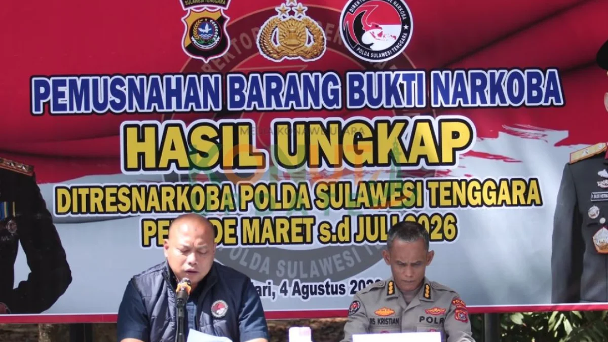Polda Sultra Musnahkan 5,4 Kilogram Narkotika, Selamatkan Ribuan Jiwa dari Ancaman Penyalahgunaan