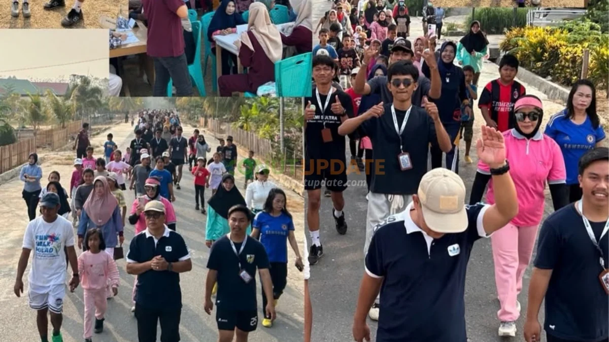 Ratusan Warga Abuki Padati Jalan Santai, Senam Sehat, Cek Kesehatan Gratis, dan Bagi-Bagi Doorprize SEMA Fasya UIN Kendari