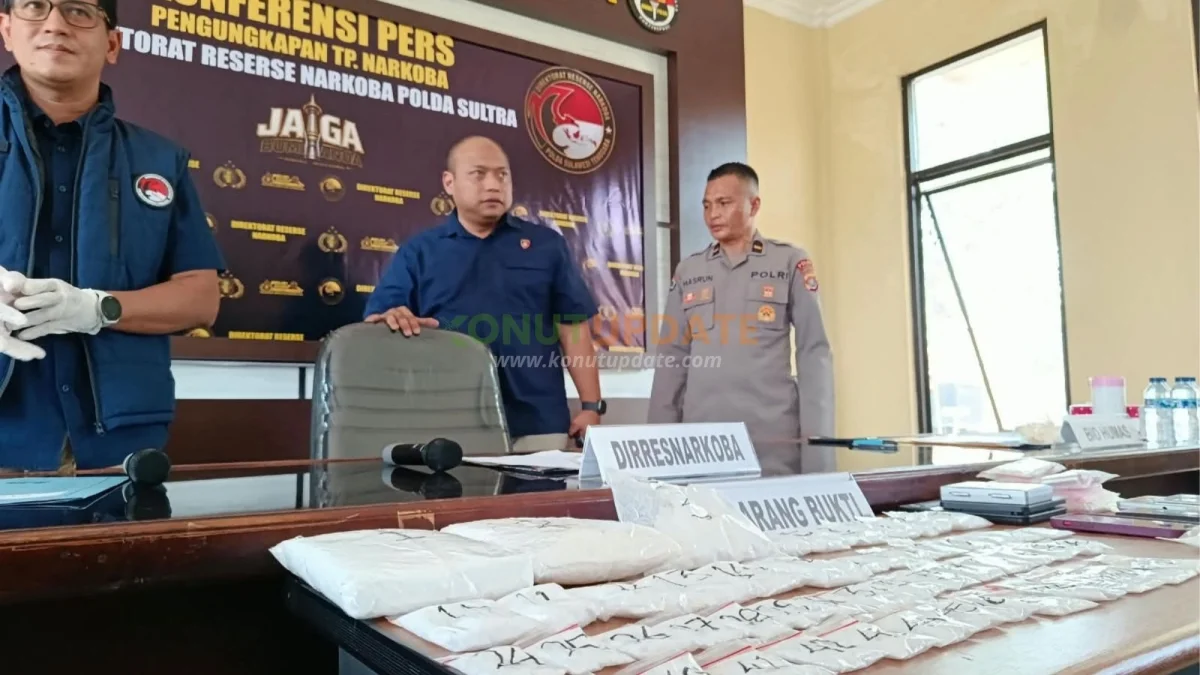 Polda Sultra Sita 3,59 Kg Sabu, Kamar Kos Disulap Jadi Gudang Penyimpanan