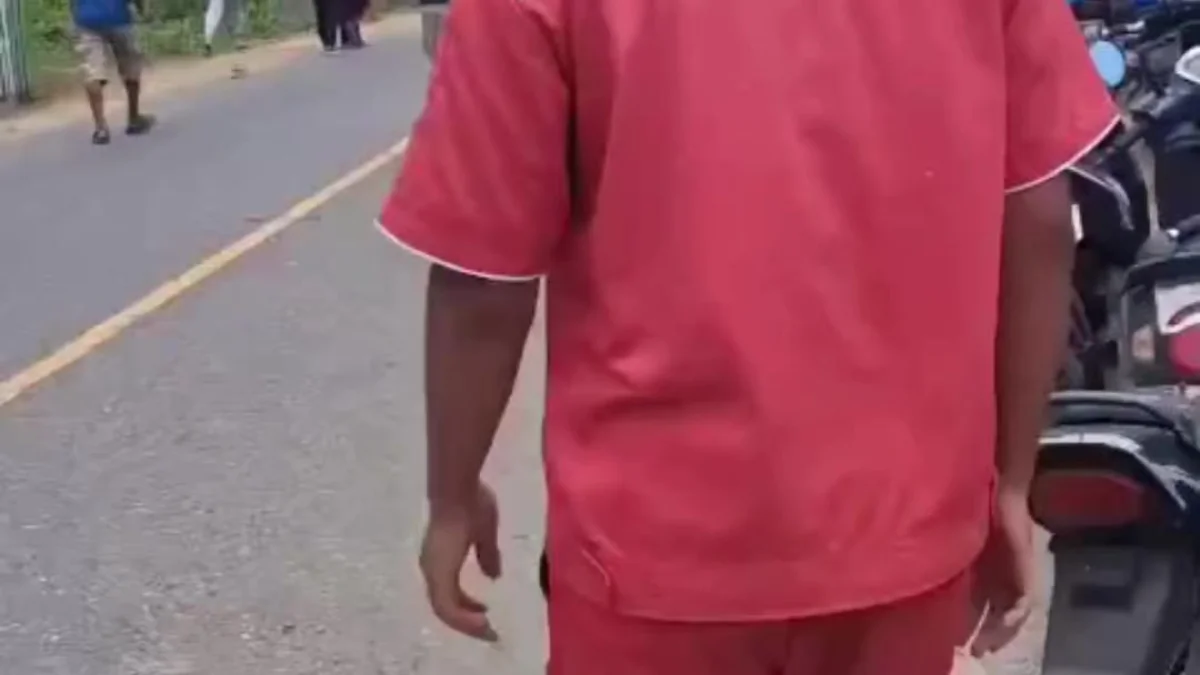 Kecelakaan Bus dan Motor di Sawa Konut Sempat Memanas