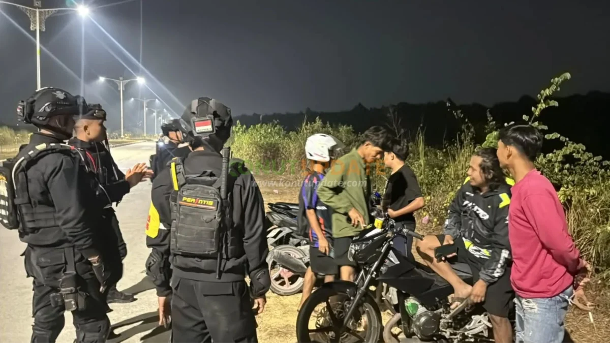 Polda Sultra Intensifkan Patroli Malam di Kendari, Sejumlah Titik Rawan Disisir hingga Pagi