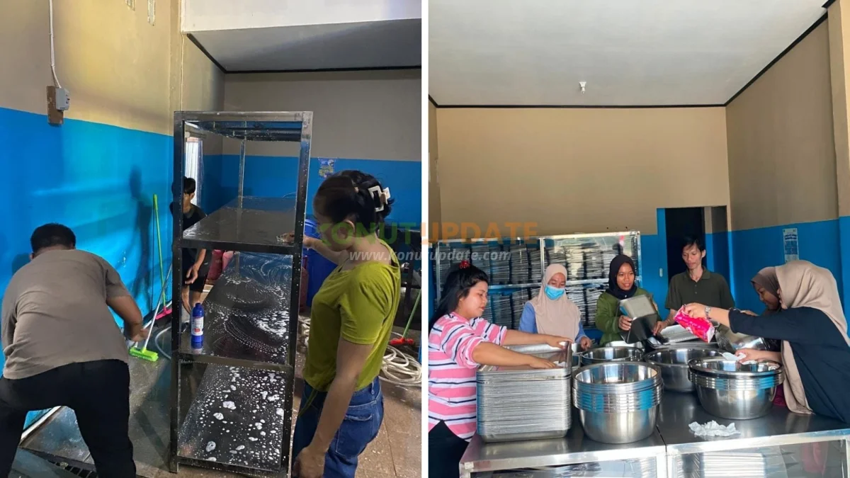SPPG Landawe Polres Konut Perketat Kebersihan Dapur, 47 Relawan Ikut General Cleaning