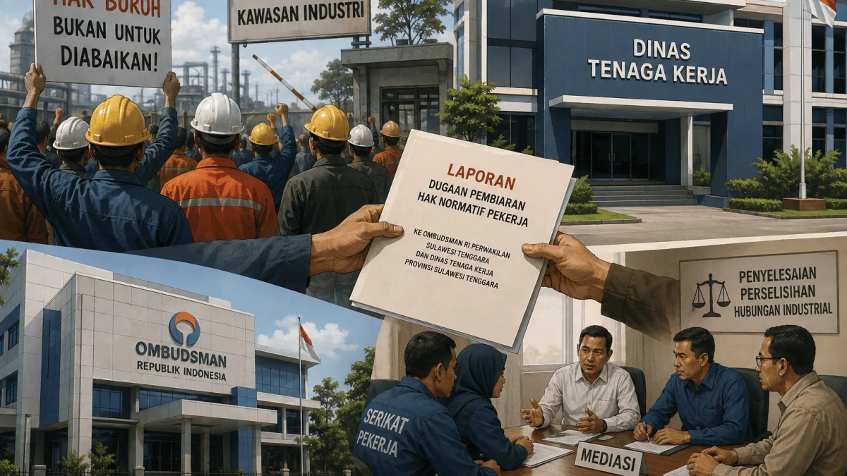 FKSPN Laporkan Dugaan Lambannya Penanganan Perselisihan Hubungan Industrial PT NPM Site Bososi ke Ombudsman dan Disnaker Provinsi Sultra