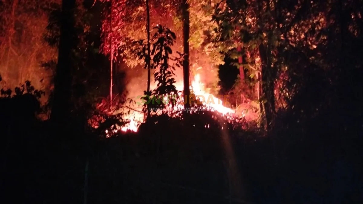 Kolaborasi Polres Konawe Utara, Dinas Damkar dan Warga Berhasil Padamkan Kebakaran Lahan di Desa Wawolimbue