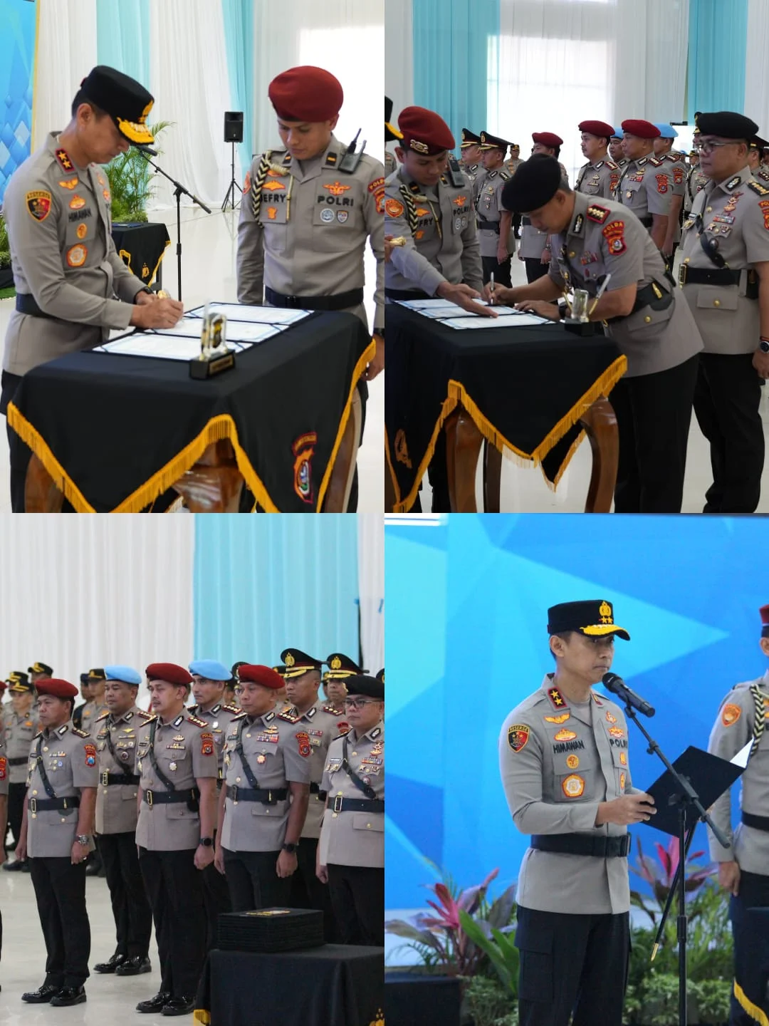 Kapolda Sultra Pimin Sertijab Sejumlah Pejabat Utama dan Kapolres Jajaran Serta Lantik Kapolres Kepulauan