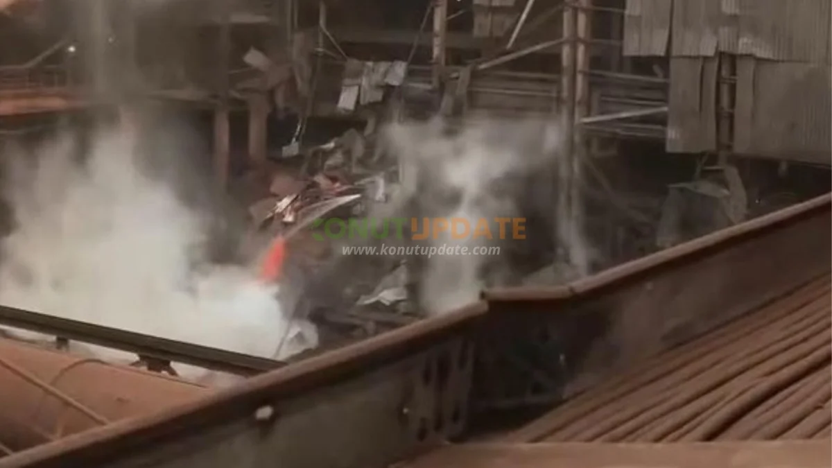 Asap Hitam Membubung dari Smelter 1 PT OSS Konawe, Dugaan Pipa Tersumbat