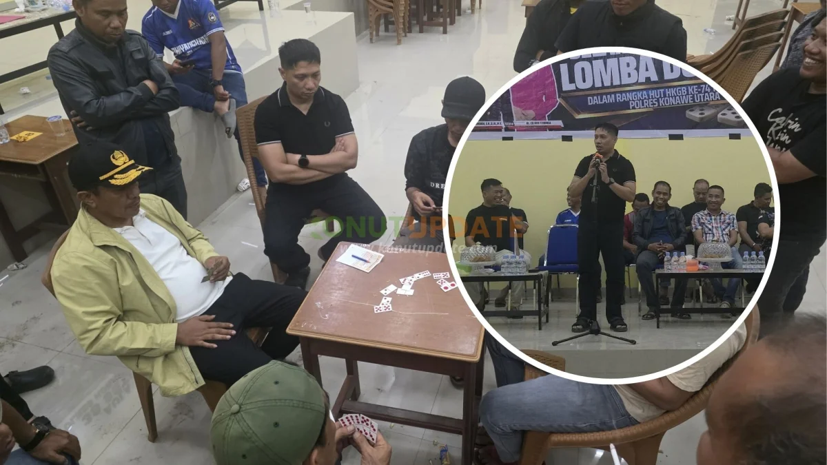 Bangun Silaturahmi Polri dan Masyarakat, Kapolres Konawe Utara Buka Turnamen Domino