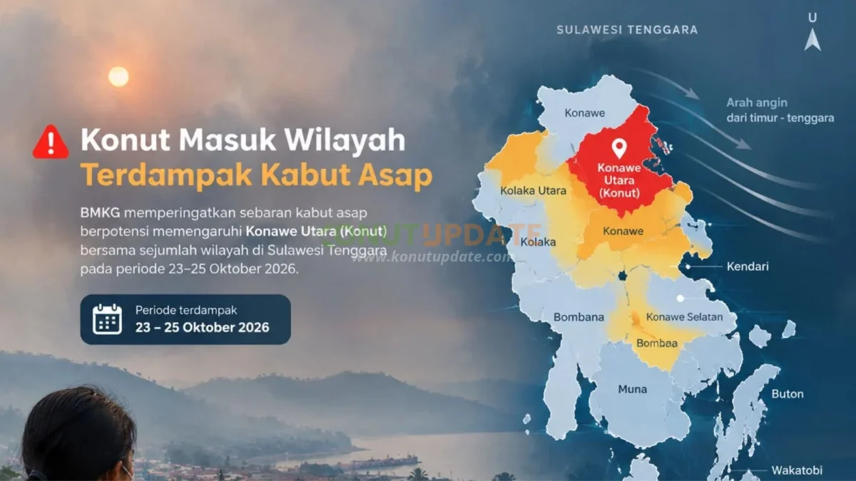 BMKG Peringatkan Kabut Asap, Konawe Utara Masuk Wilayah Terdampak hingga 25 Oktober