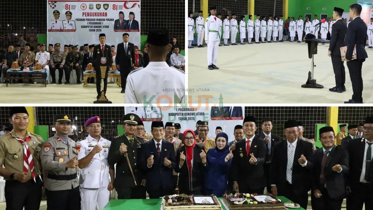 Bupati Ikbar Kukuhkan Paskibraka Konawe Utara 2026