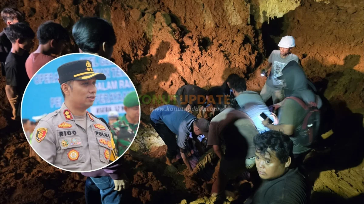Kapolres Konawe Utara Berikan Penjelasan Dan Belasungkawa Atas Musibah Kecelakaan Kerja di PT. KDI Desa Lameruru