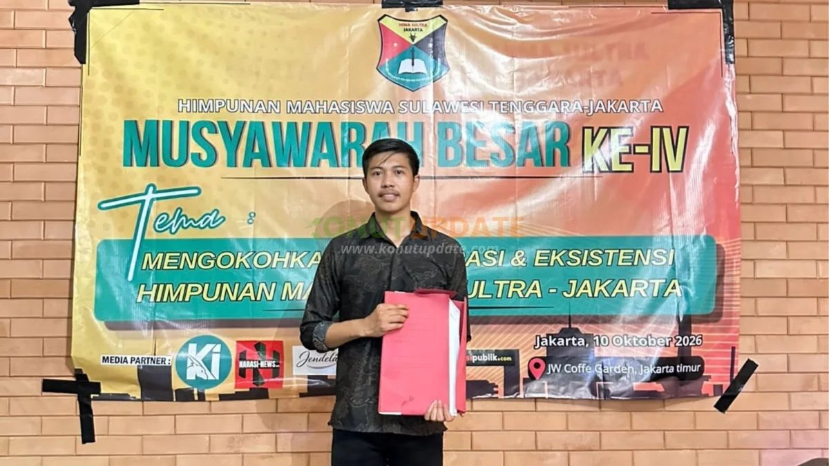 Dari Desa Wiwirano ke Jakarta, Pandi Bastian Pimpin HIMA Sultra-Jakarta Periode 2026–2028